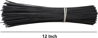 4.72",1000 Pcs,Black,Plastic Twist Ties, Garden Plant Twist Tie Cable Tie, Plastic Cable Ties for Bread Candy Bags, Gift Bags (4.72",Black)