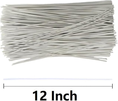 4.72",1000 Pcs,Black,Plastic Twist Ties, Garden Plant Twist Tie Cable Tie, Plastic Cable Ties for Bread Candy Bags, Gift Bags (4.72",Black)