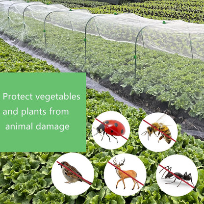 Garden Netting, 2 Pack 10X39.3FT Ultra Fine Insect Netting for Vegetable Flowers Fruits, Garden Mesh Plant Cover Row Cover Barrier Protection Net for Birds, Garden Netting for Raised Beds