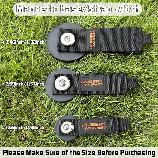 Strong Magnetic Storage Strap,Heavy Duty Magnetic Garage Storage Tool Organizer,Extension Cord,Hose, Cable, Rope,Tools for Garage,Pick-up,RV and Workshop(2 Pack)