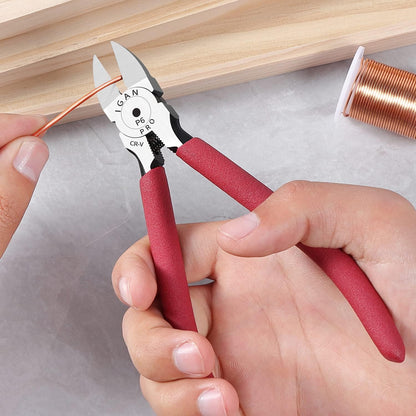 P6 6-inch Ultra Sharp & Powerful Side Cutter Clippers with Longer Flush Cutting Edge, Ideal Wire Snips for Crafting, Floral, Electrical & Any Clean Cut Needs