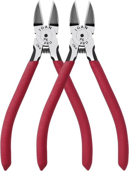 P6 6-inch Ultra Sharp & Powerful Side Cutter Clippers with Longer Flush Cutting Edge, Ideal Wire Snips for Crafting, Floral, Electrical & Any Clean Cut Needs