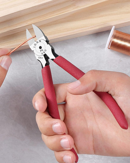 P6 6-inch Ultra Sharp & Powerful Side Cutter Clippers with Longer Flush Cutting Edge, Ideal Wire Snips for Crafting, Floral, Electrical & Any Clean Cut Needs