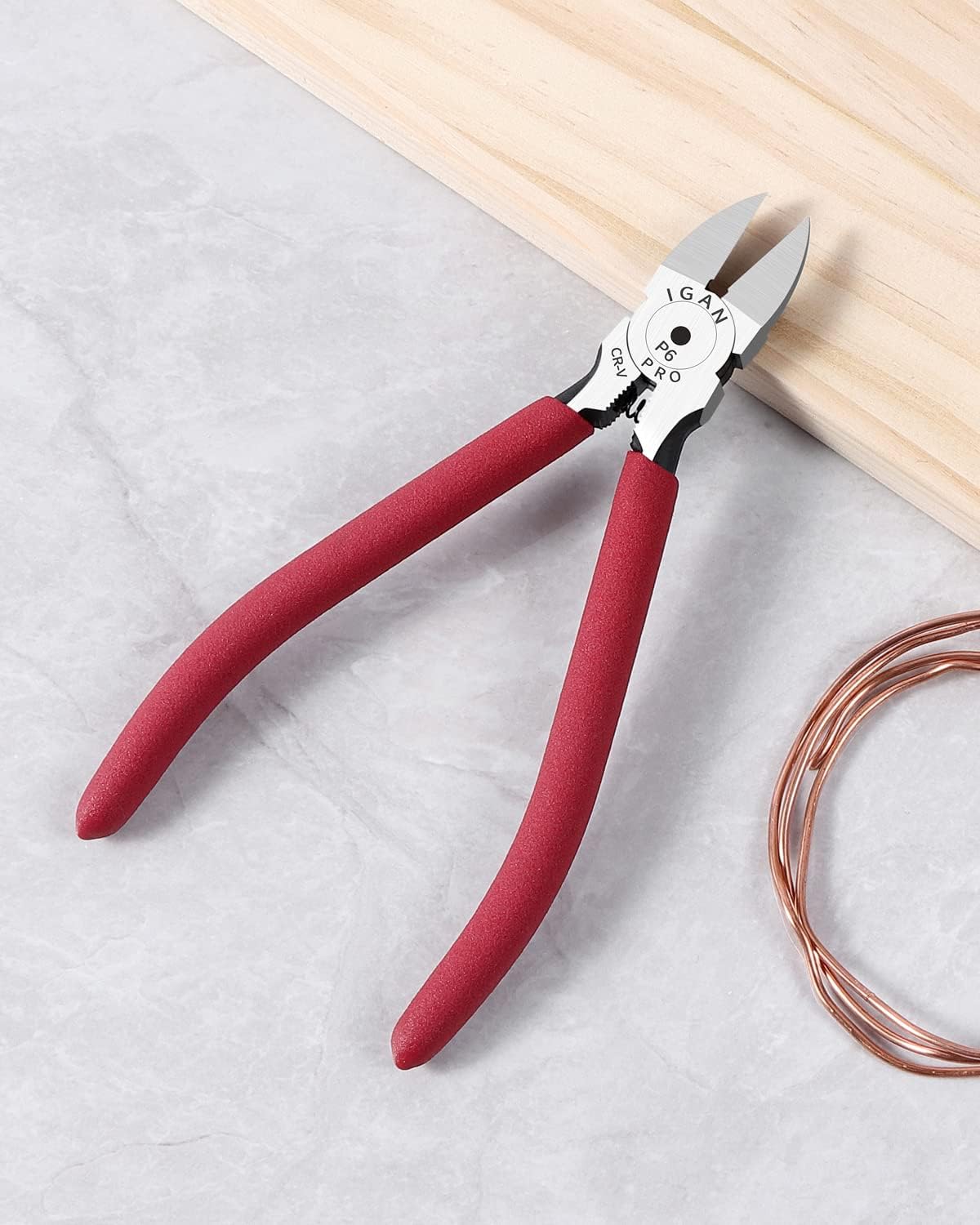 P6 6-inch Ultra Sharp & Powerful Side Cutter Clippers with Longer Flush Cutting Edge, Ideal Wire Snips for Crafting, Floral, Electrical & Any Clean Cut Needs