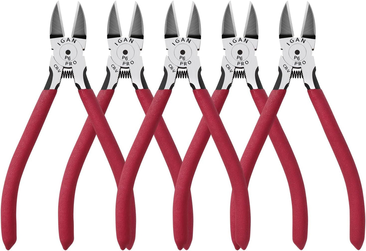 P6 6-inch Ultra Sharp & Powerful Side Cutter Clippers with Longer Flush Cutting Edge, Ideal Wire Snips for Crafting, Floral, Electrical & Any Clean Cut Needs