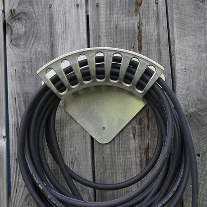 Garden Water Hose Holder for 200ft 1/2" Hosing, Silver