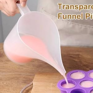 Funnel Pitcher, Food Grade Material Measuring Cup with Long Spout Large Capacity Easy Pour Cup for Bakeware Oils Watering Plants