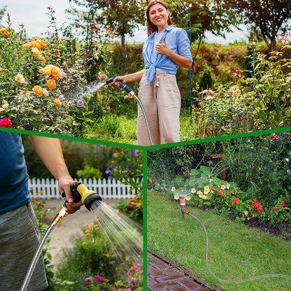 5ft Short Metal Garden Hose with Male to Female Connector