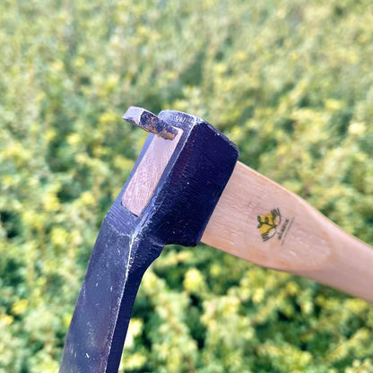 14 Inch Heavy Duty Wide Hoe, Japanese Carbon Steel with Oak Wooden Handle, Without Welding, Garden Tool for Digging, Weeding, and Planting