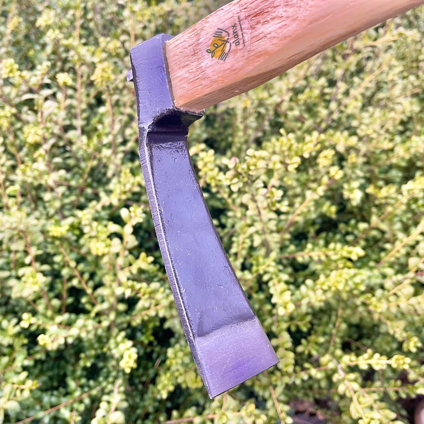 14 Inch Heavy Duty Wide Hoe, Japanese Carbon Steel with Oak Wooden Handle, Without Welding, Garden Tool for Digging, Weeding, and Planting