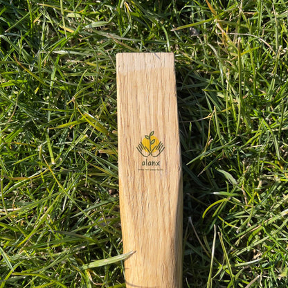 14 Inch Heavy Duty Wide Hoe, Japanese Carbon Steel with Oak Wooden Handle, Without Welding, Garden Tool for Digging, Weeding, and Planting