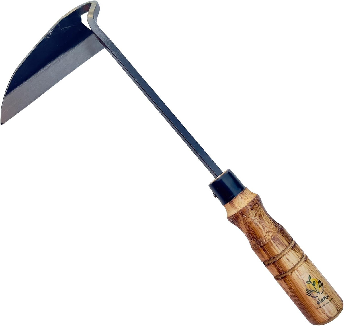 14 Inch Heavy Duty Wide Hoe, Japanese Carbon Steel with Oak Wooden Handle, Without Welding, Garden Tool for Digging, Weeding, and Planting