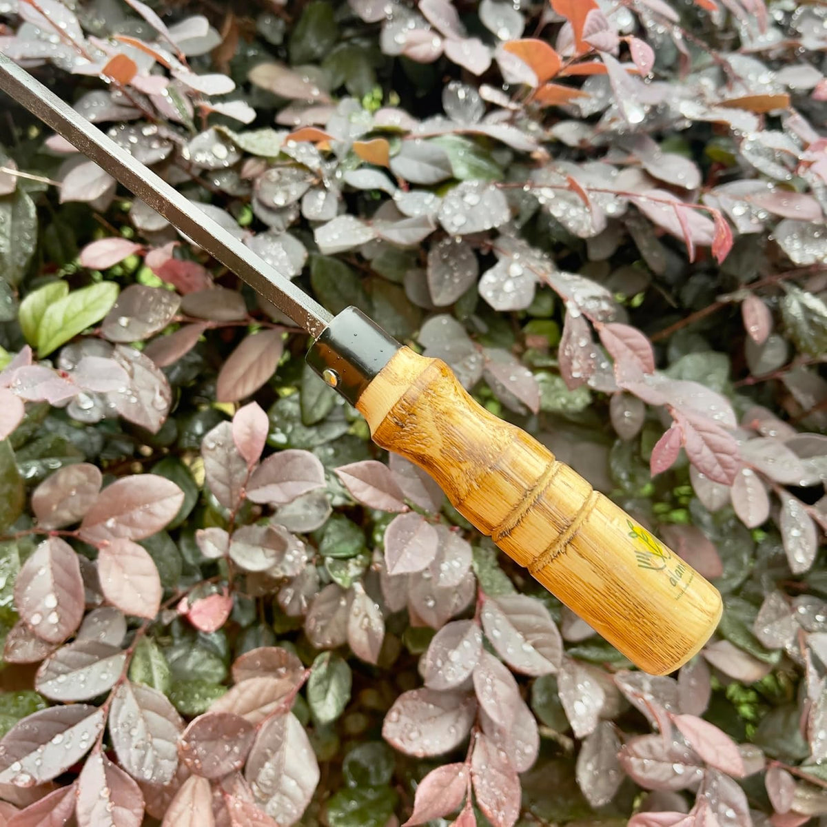 14 Inch Heavy Duty Wide Hoe, Japanese Carbon Steel with Oak Wooden Handle, Without Welding, Garden Tool for Digging, Weeding, and Planting
