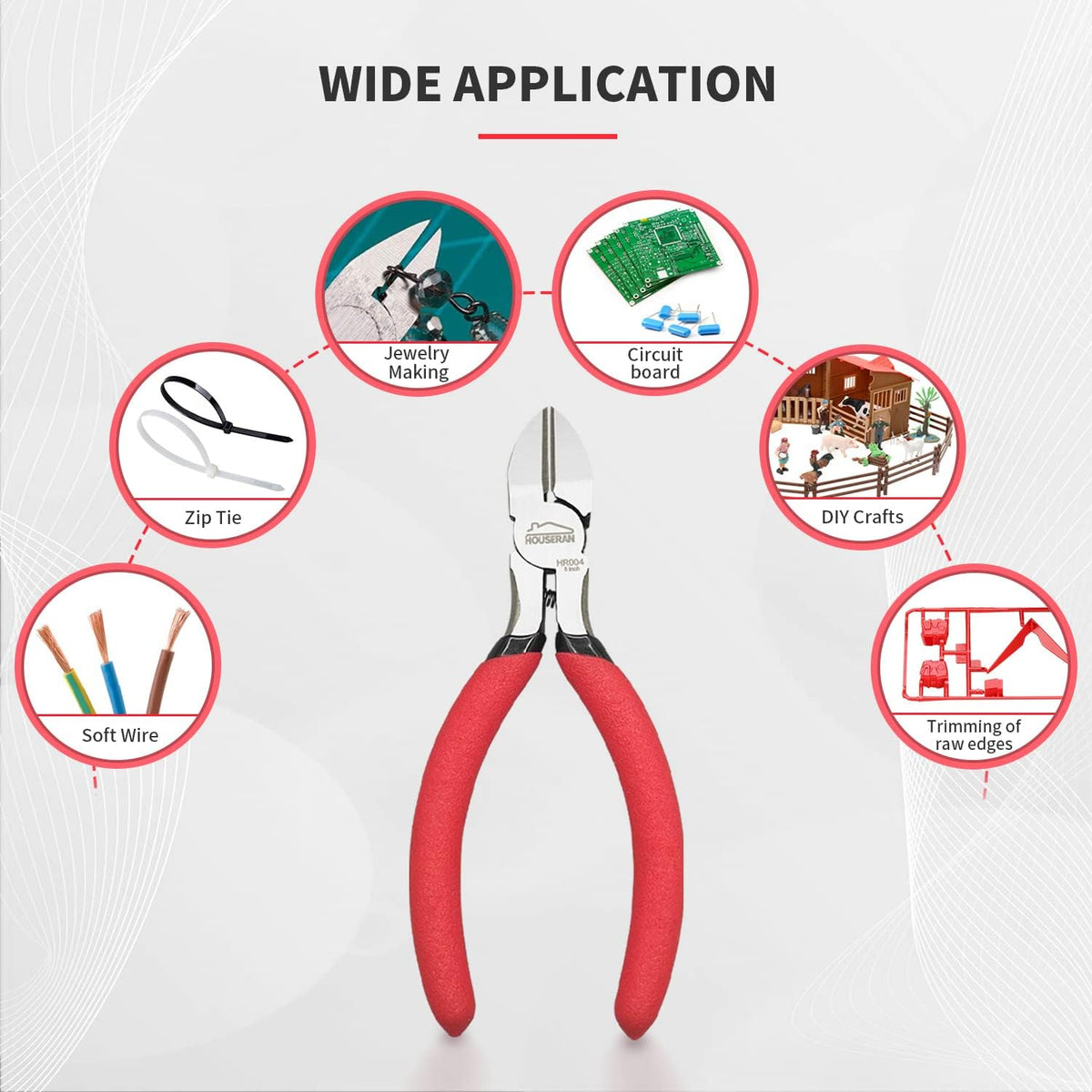 Wire Cutters 10 PACK, 6 inch, Side Cutters, Flush Cut Pliers