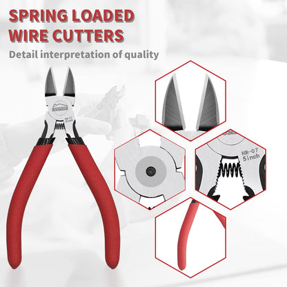Wire Cutters 10 PACK, 6 inch, Side Cutters, Flush Cut Pliers