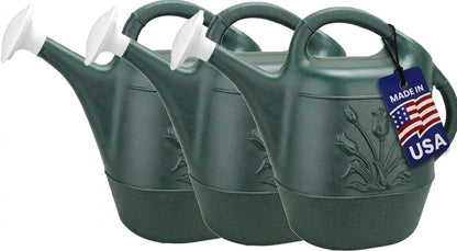 2 Gallon Watering Can - Garden Watering Can for Indoor & Outdoor Plants - Plastic Water Can with Detachable Sprinkler Head - Large Water Pot, Made in USA - Sage Green Pkg/1