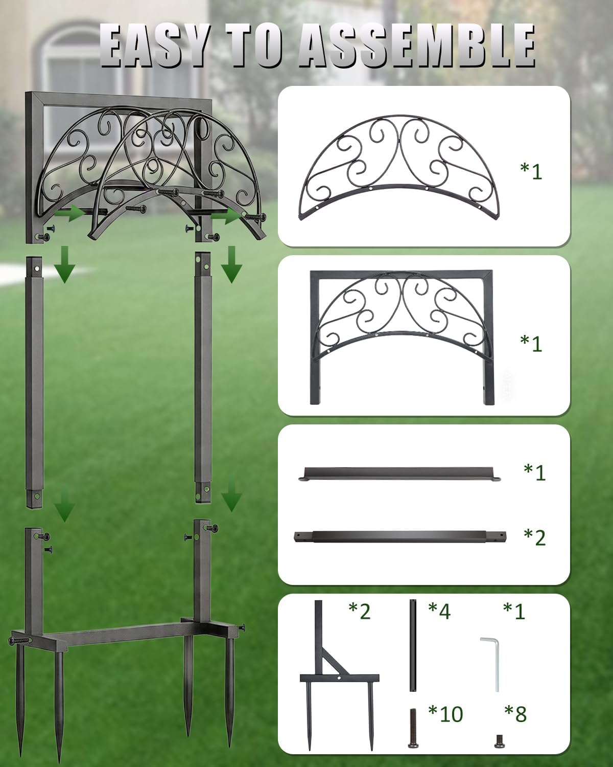 Heavy Duty Garden Hose Holder Freestanding Rustproof, Holds 150FT