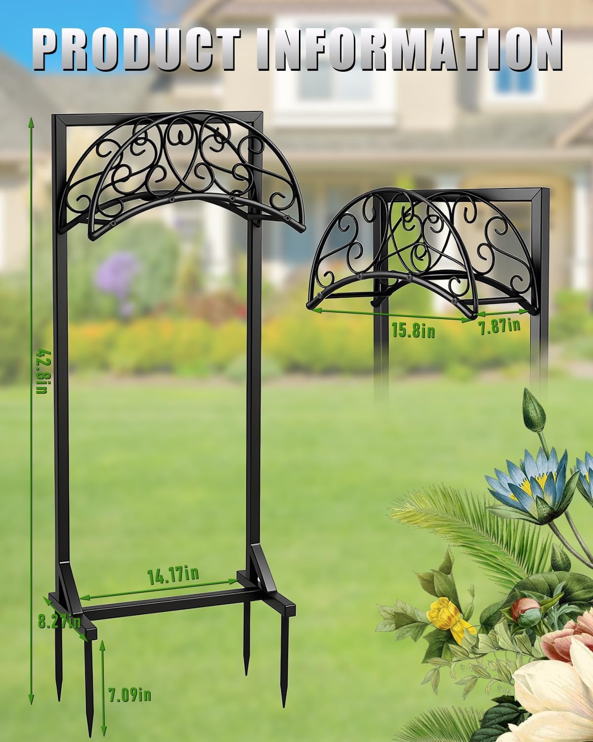 Heavy Duty Garden Hose Holder Freestanding Rustproof, Holds 150FT