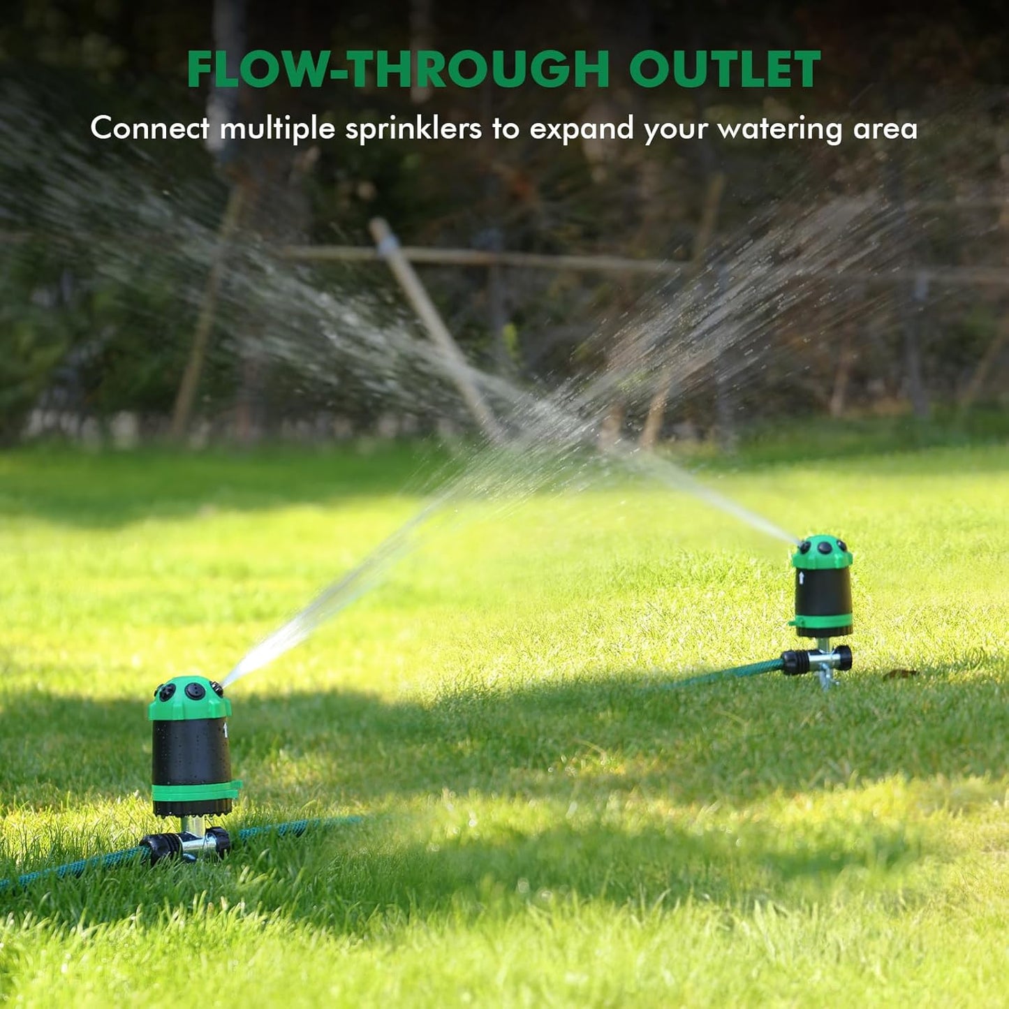 Gear Drive Sprinkler,Multi-Adjustable Lawn Sprinklers for Yard
