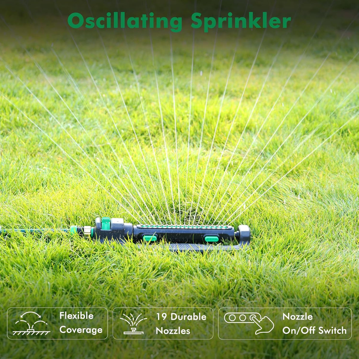 Gear Drive Sprinkler,Multi-Adjustable Lawn Sprinklers for Yard