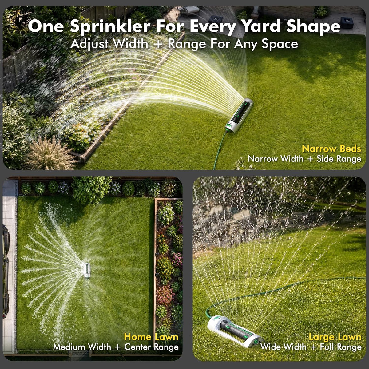 Gear Drive Sprinkler,Multi-Adjustable Lawn Sprinklers for Yard
