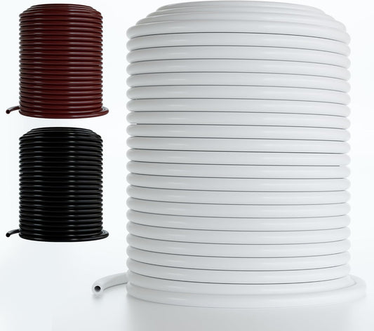 ® 1/4 Drip Irrigation Tubing, 100 Feet, Flexible PVC Plastic Drip Irrigation Hose for Gardening, Misting, Hydroponics and DIY Landscape Garden Projects, Blank Distribution (100ft, White)