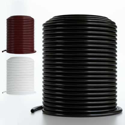 ® 1/4 Drip Irrigation Tubing, 100 Feet, Flexible PVC Plastic Drip Irrigation Hose for Gardening, Misting, Hydroponics and DIY Landscape Garden Projects, Blank Distribution (100ft, White)