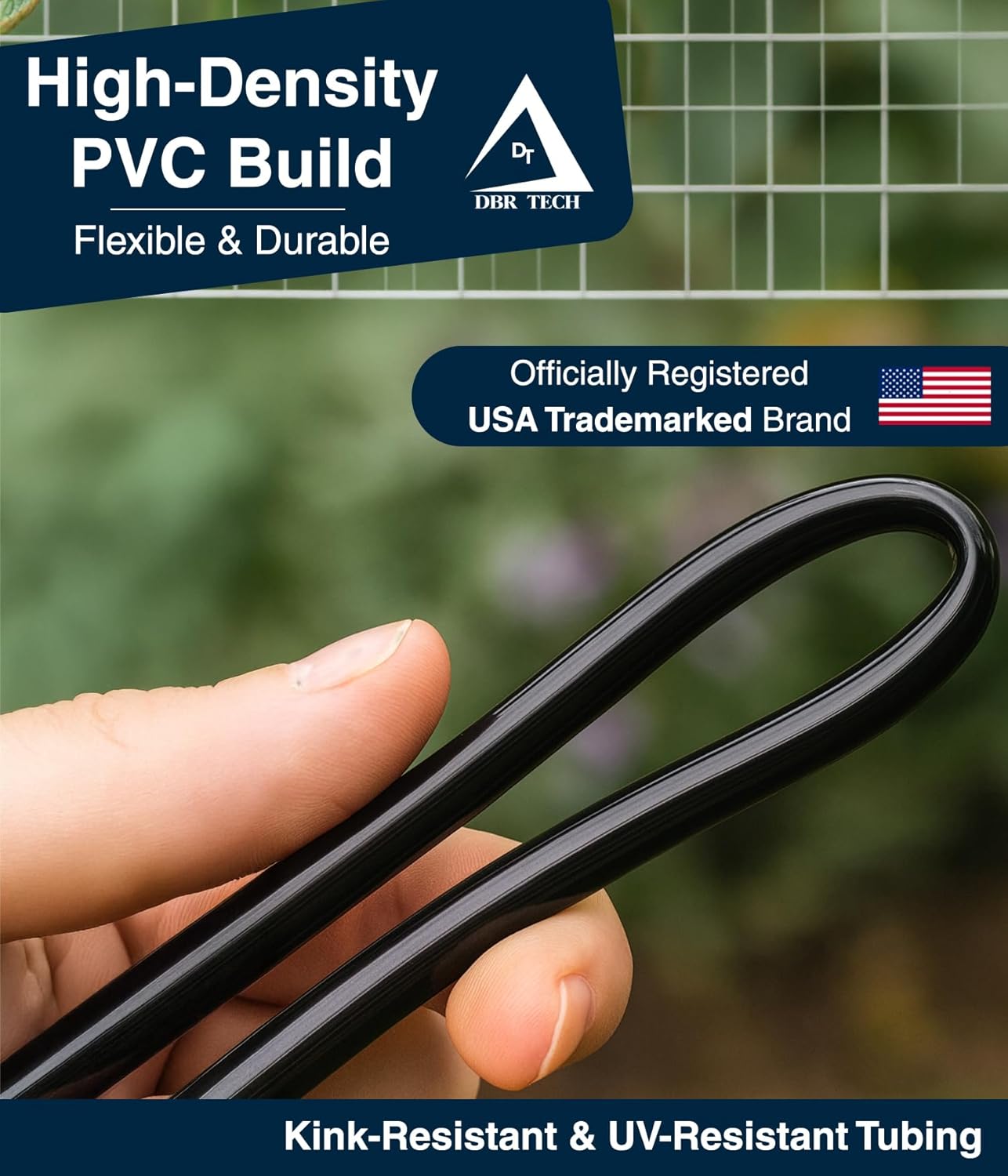 ® 1/4 Drip Irrigation Tubing, 100 Feet, Flexible PVC Plastic Drip Irrigation Hose for Gardening, Misting, Hydroponics and DIY Landscape Garden Projects, Blank Distribution (100ft, White)