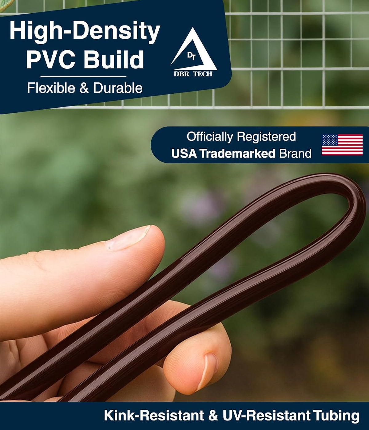 ® 1/4 Drip Irrigation Tubing, 100 Feet, Flexible PVC Plastic Drip Irrigation Hose for Gardening, Misting, Hydroponics and DIY Landscape Garden Projects, Blank Distribution (100ft, White)