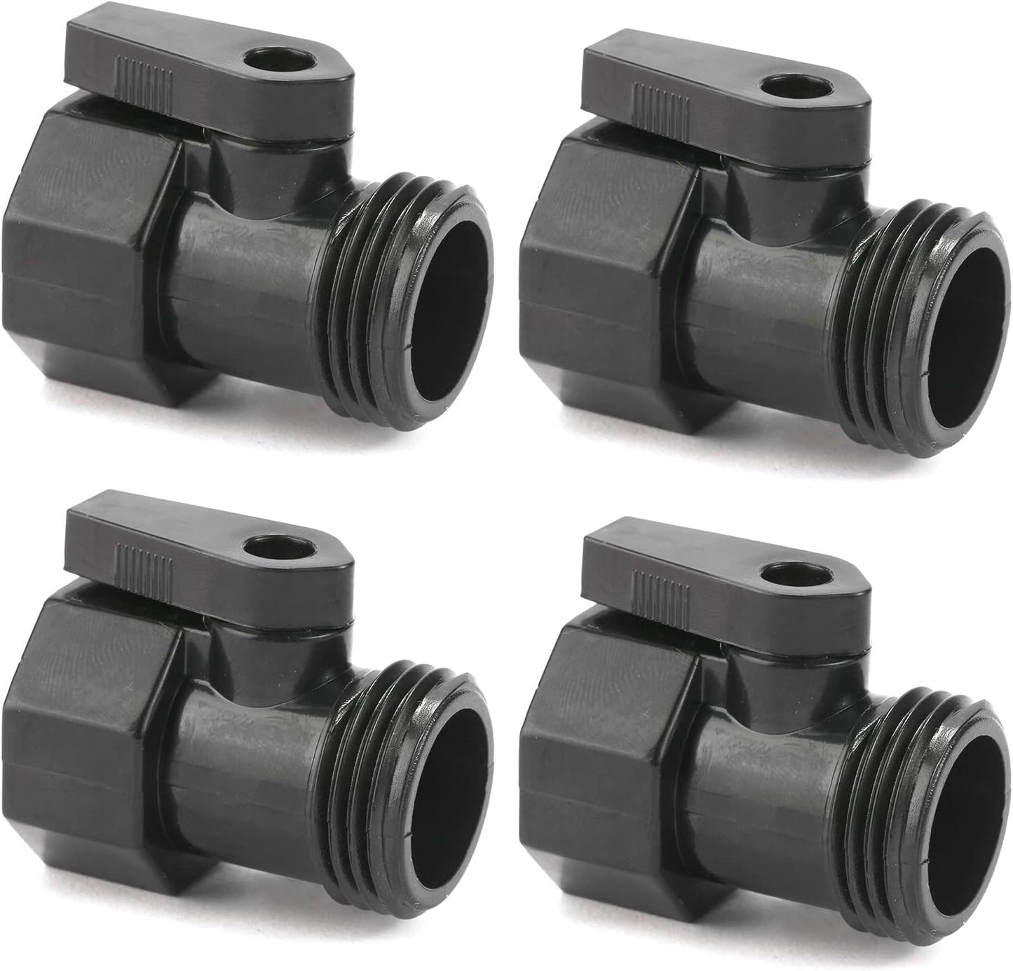3/4" Brass Garden Hose Shut Off Valve,1-Way Restricted-Flow Water Shut-Off, Fits 3/4 Inch Hose Connector