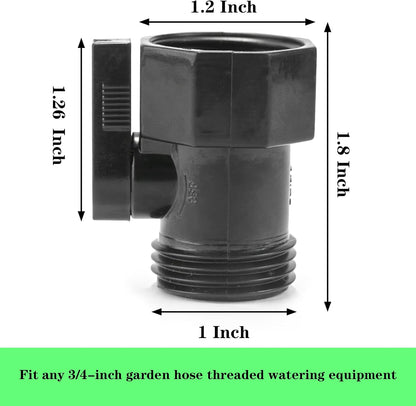 3/4" Brass Garden Hose Shut Off Valve,1-Way Restricted-Flow Water Shut-Off, Fits 3/4 Inch Hose Connector