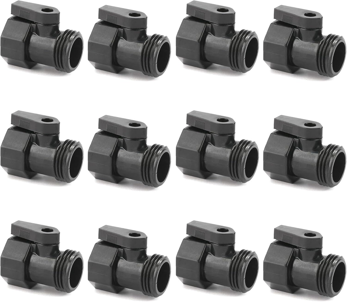 3/4" Brass Garden Hose Shut Off Valve,1-Way Restricted-Flow Water Shut-Off, Fits 3/4 Inch Hose Connector
