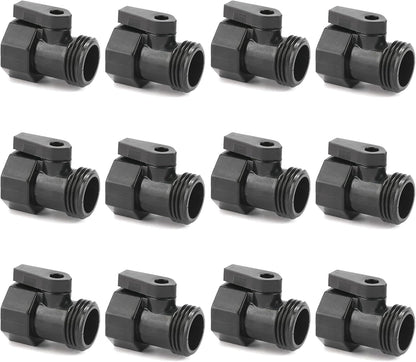 3/4" Brass Garden Hose Shut Off Valve,1-Way Restricted-Flow Water Shut-Off, Fits 3/4 Inch Hose Connector