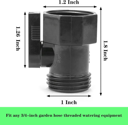 3/4" Brass Garden Hose Shut Off Valve,1-Way Restricted-Flow Water Shut-Off, Fits 3/4 Inch Hose Connector
