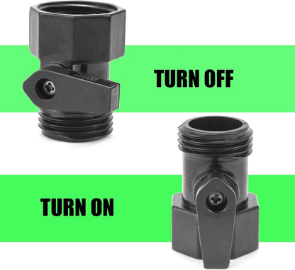 3/4" Brass Garden Hose Shut Off Valve,1-Way Restricted-Flow Water Shut-Off, Fits 3/4 Inch Hose Connector