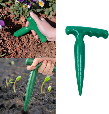 3 Pack Hand Dibber with 4 Inch Measuring Scale Small Plastic Seed Dibber Bulb Planter Tool Seed Planter Herb Seeds Planting Dibbers for Seedlings Vegetable Seeds Garden Kit Tulip Flower Bulbs
