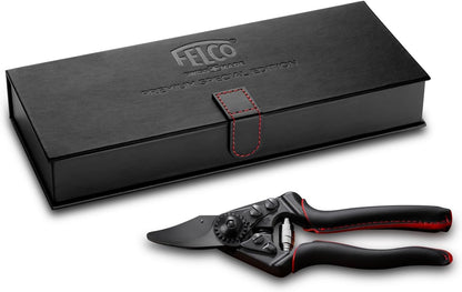 8 ELITE Pruning Shears – 8.3" Swiss-Made Garden Clippers with Leather-Wrapped Handle for Large Right Hand | Hand Pruners for Gardening | Garden Tool Cutter with Bypass Blade, Carbon Steel