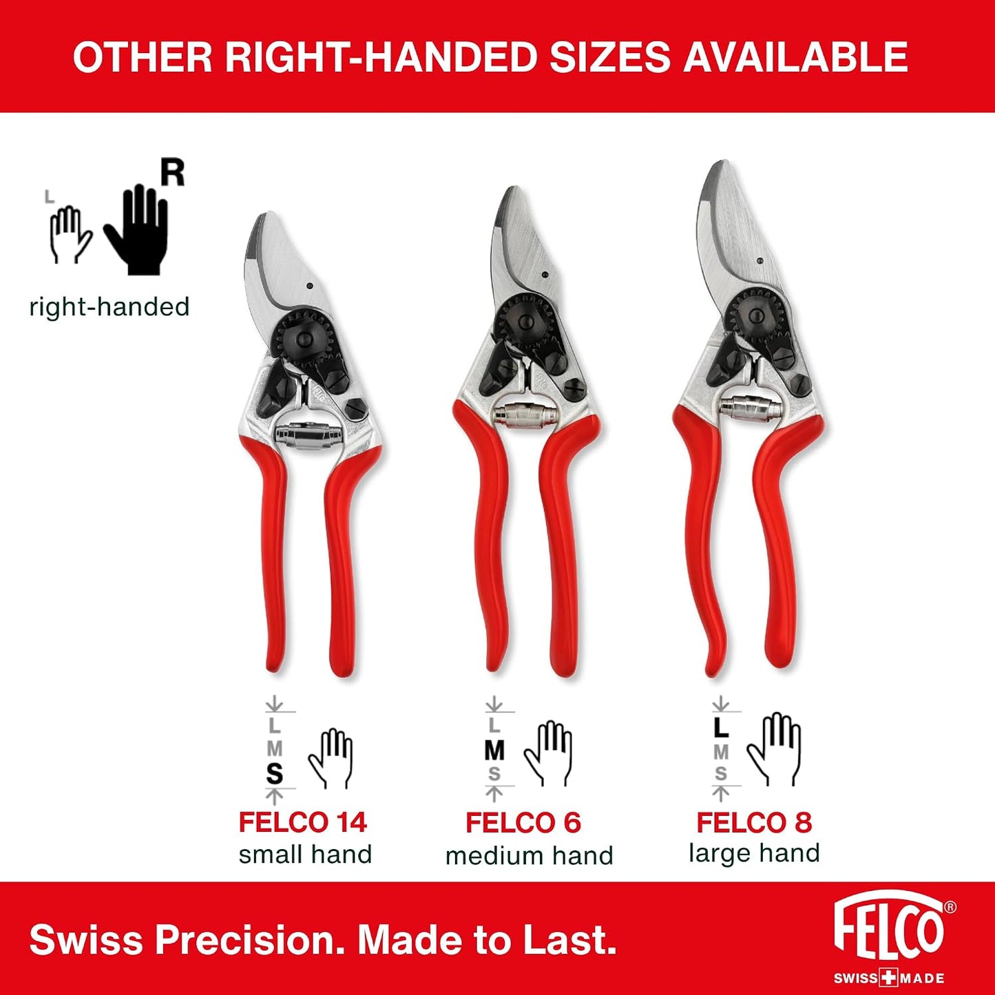 8 ELITE Pruning Shears – 8.3" Swiss-Made Garden Clippers with Leather-Wrapped Handle for Large Right Hand | Hand Pruners for Gardening | Garden Tool Cutter with Bypass Blade, Carbon Steel