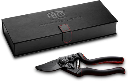8 ELITE Pruning Shears – 8.3" Swiss-Made Garden Clippers with Leather-Wrapped Handle for Large Right Hand | Hand Pruners for Gardening | Garden Tool Cutter with Bypass Blade, Carbon Steel