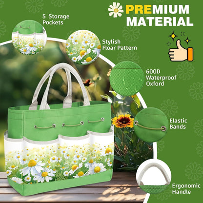 22Pcs Gardening Tools Set for Women Heavy Duty Garden Hand Tool Kit Birthday Gifts for Mom Her Wife Grandma Beginner Gardening Accessories with Tote Bag/Shovel/Repotting Mat/Plant Labels/Gloves-Black