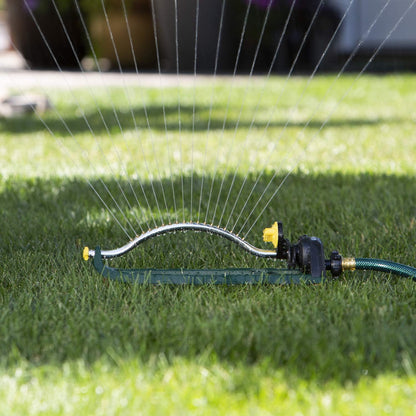 65048-AMZ Oscillating Sprinkler with Brass Nozzles and QuickConnect Product Adapter Set, 3,400 sq. ft, Amazon Bundle