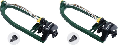 65048-AMZ Oscillating Sprinkler with Brass Nozzles and QuickConnect Product Adapter Set, 3,400 sq. ft, Amazon Bundle