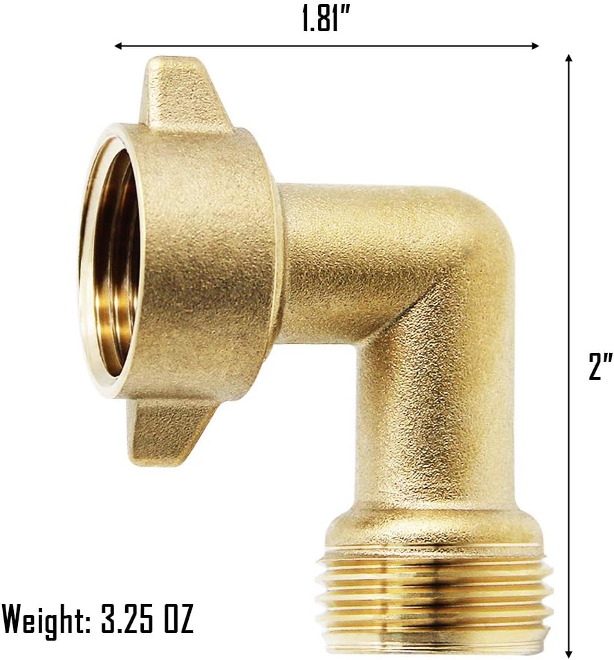 90 Degree Garden Hose Elbow, 2 Pack