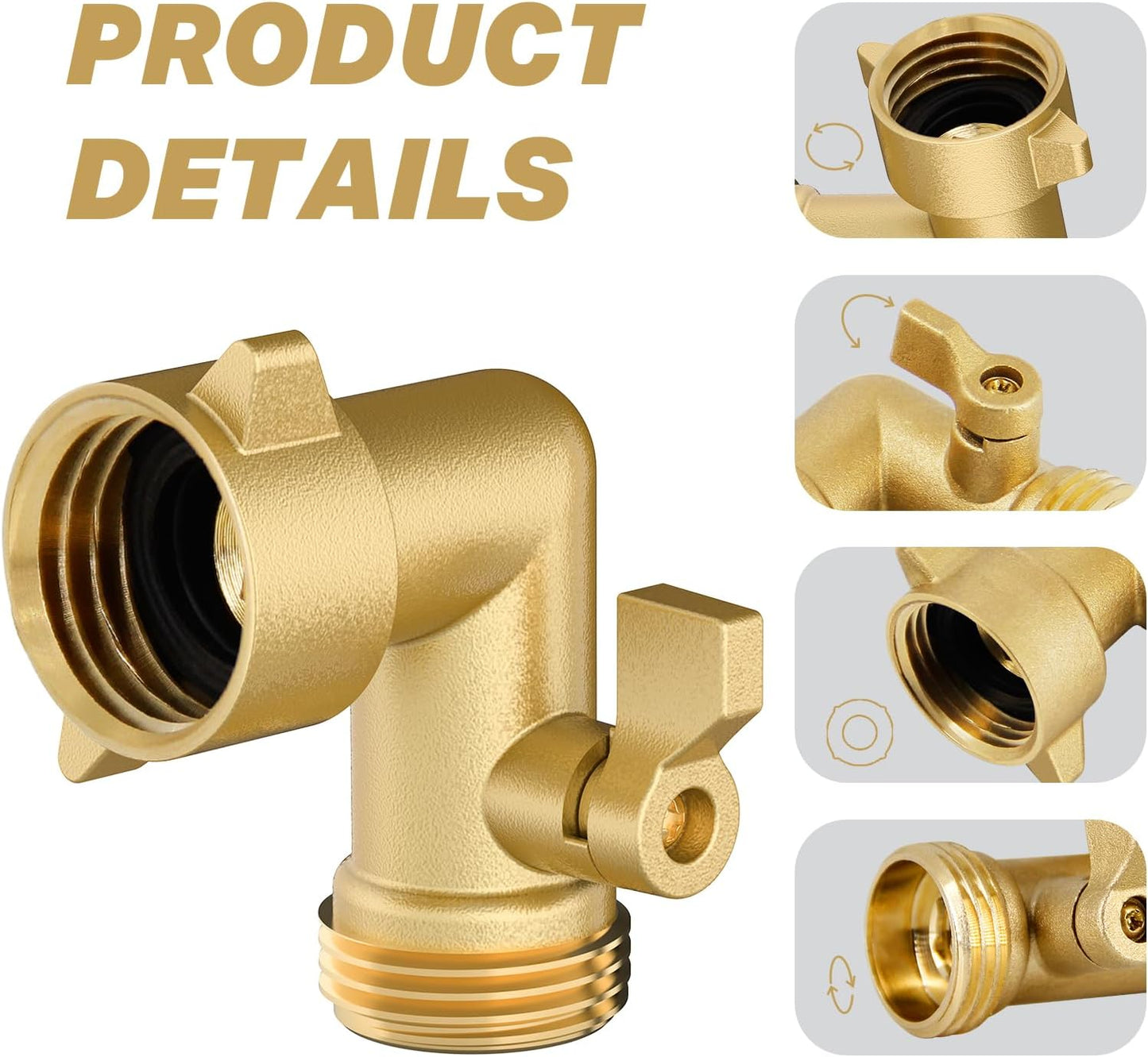 90 Degree Garden Hose Elbow, 2 Pack