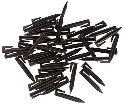 (100 Pcs) 3.3’’ Lawn Stake Kit Insert into Soil to Fix The Marginal Line, Garden Lawn Netting Camping Tent Home Gardening, Plastic Pegs for Installation Boundary Wire and Robot Lawn Mower