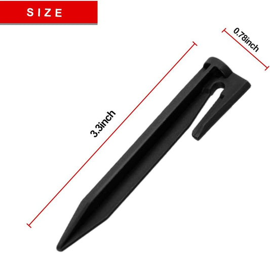 (100 Pcs) 3.3’’ Lawn Stake Kit Insert into Soil to Fix The Marginal Line, Garden Lawn Netting Camping Tent Home Gardening, Plastic Pegs for Installation Boundary Wire and Robot Lawn Mower