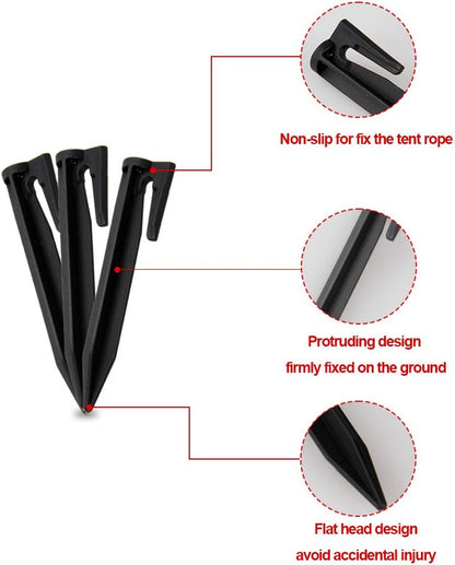 (100 Pcs) 3.3’’ Lawn Stake Kit Insert into Soil to Fix The Marginal Line, Garden Lawn Netting Camping Tent Home Gardening, Plastic Pegs for Installation Boundary Wire and Robot Lawn Mower