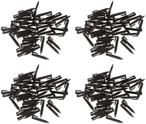 (100 Pcs) 3.3’’ Lawn Stake Kit Insert into Soil to Fix The Marginal Line, Garden Lawn Netting Camping Tent Home Gardening, Plastic Pegs for Installation Boundary Wire and Robot Lawn Mower