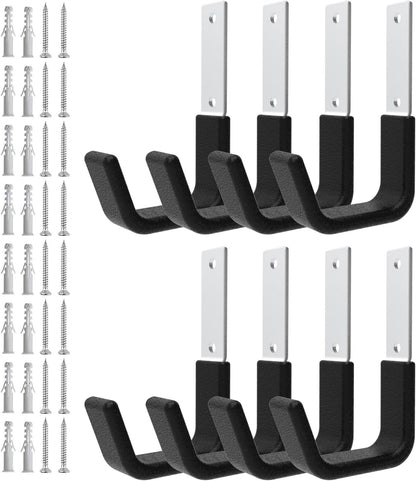 Heavy Duty Wall Mount Hooks, Ladder Hangers for Garage Storage, 6 M