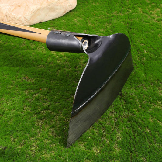 Garden Hoe Head, Hand Garden Tool for Weeding Replacement, Round Eye Grub Head for Planting Digging Loosening Soil, Heavy Duty Steel Field Tool for Yard Farm Vegetable 9.25 X 5.90 X 4.33 In